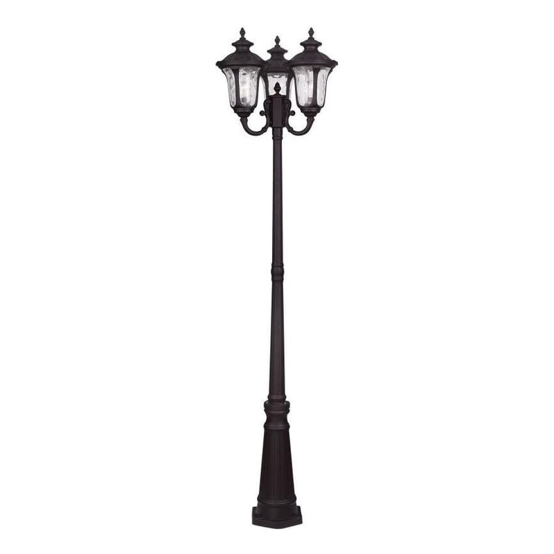 Beaumont Lane 3 Light Outdoor Head Post in Bronze