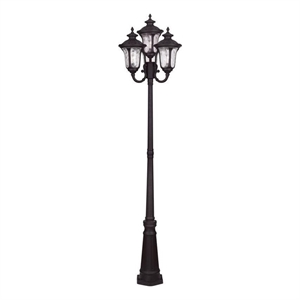 Beaumont Lane 4 Light Outdoor Head Post in Bronze