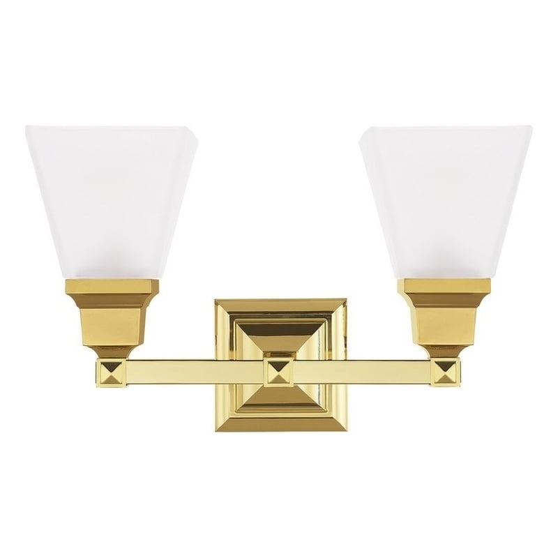 Beaumont Lane 2 Light Bath Light in Polished Brass