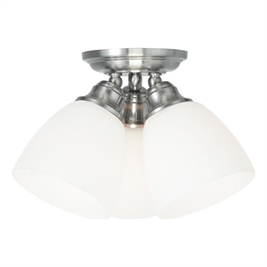 Beaumont Lane 3 Light Ceiling Mount in Brushed Nickel