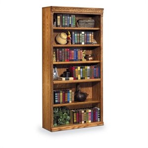 Beaumont Lane 6 Shelf 72&quotH Wood Bookcase in Wheat
