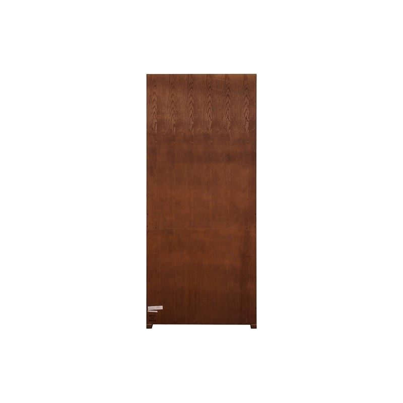Beaumont Lane Transitional Wood Bookcase with Doors Storage Cabinet in Brown