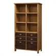 Beaumont Lane Traditional Wood Bookcase with Doors and Shelves in Brown