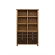 Beaumont Lane Traditional Wood Bookcase with Doors and Shelves in Brown