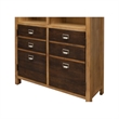 Beaumont Lane Traditional Wood Bookcase with Doors and Shelves in Brown
