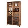 Beaumont Lane Traditional Wood Bookcase with Doors and Shelves in Brown
