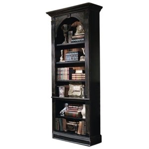 beaumont lane 6 shelf bookcase in black