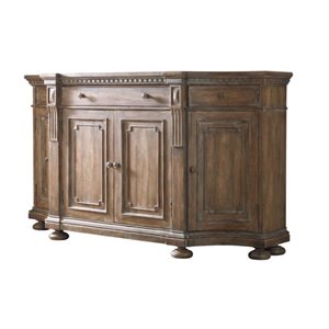 beaumont lane wooden shaped credenza in antique light taupe