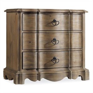 beaumont lane 3-drawer nightstand in light wood