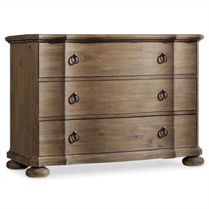 beaumont lane double handle 3-drawer bachelor's chest in light wood