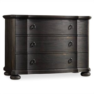 beaumont lane double handle 3-drawer bachelor's chest in dark wood