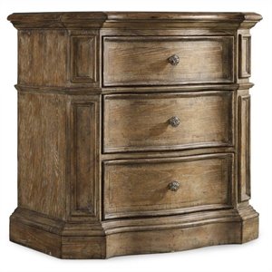 beaumont lane 3-drawer nightstand in light oak