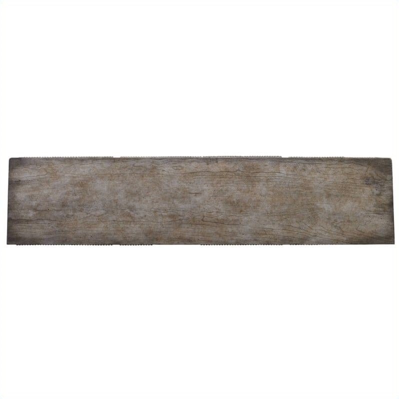 Beaumont Lane 3-Drawer Traditional Wood & Metal Console Table in Weathered Gray