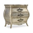 Beaumont Lane 3-Drawer Bedroom Nightstand in Silver Wood