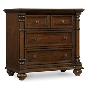 beaumont lane bedroom nightstand/ bedside table in mahogany finish