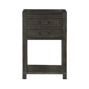 beaumont lane 2 drawer nightstand in weathered charcoal