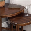 Beaumont Lane Wood Antique Cherry Nesting Table Triangular Distressed 26.25