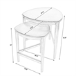 Beaumont Lane Wood Antique Cherry Nesting Table Triangular Distressed 26.25