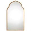 Beaumont Lane Antique Arch Metal Wall Mirror in Gold