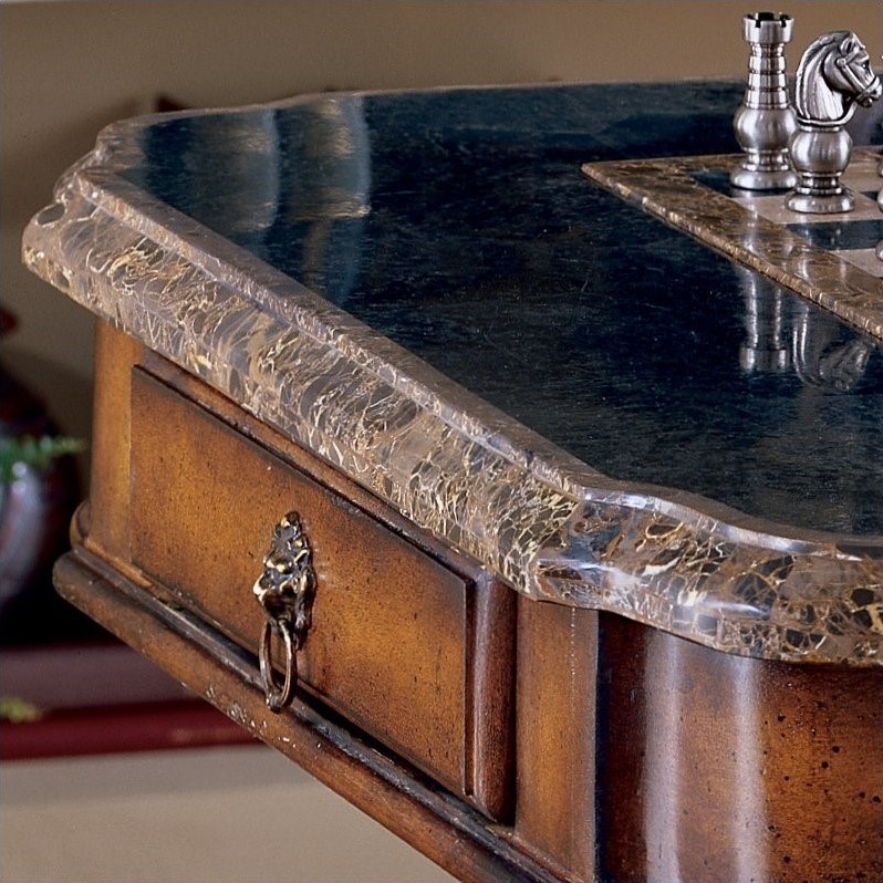 Beaumont Traditional Lane Wood Pedestal Game Table in Multi-Color