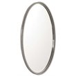 Beaumont Lane Metal Brushed Nickel Wall Mirror Oval Beveled 32