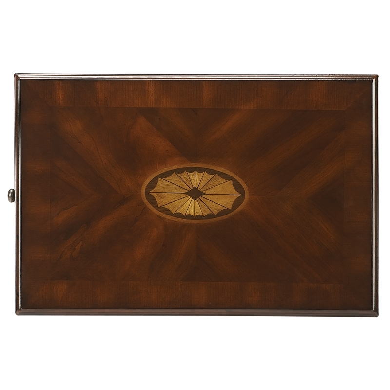 Beaumont Lane Traditional Wood Side Table in Plantation Cherry