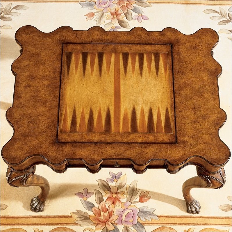 Beaumont Lane Wood Game Table in Burnt Wine