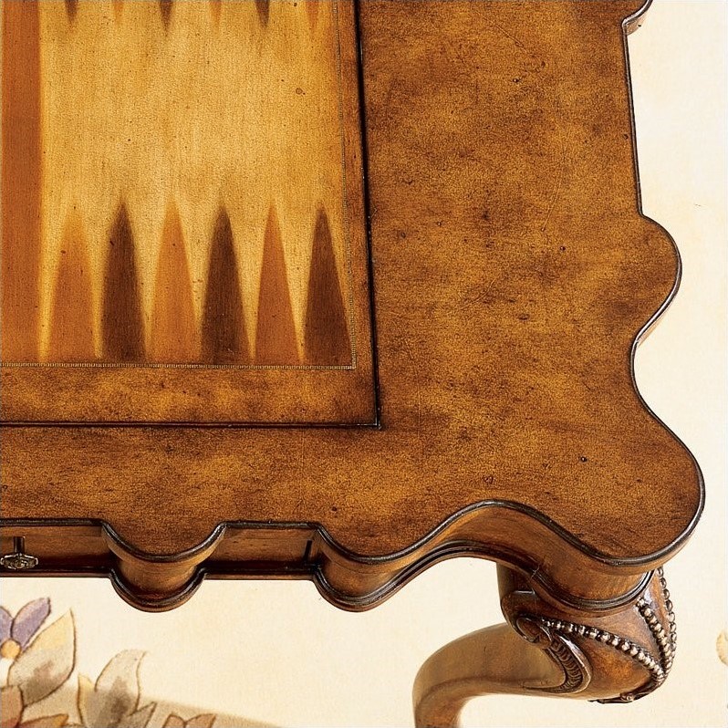 Beaumont Lane Wood Game Table in Burnt Wine