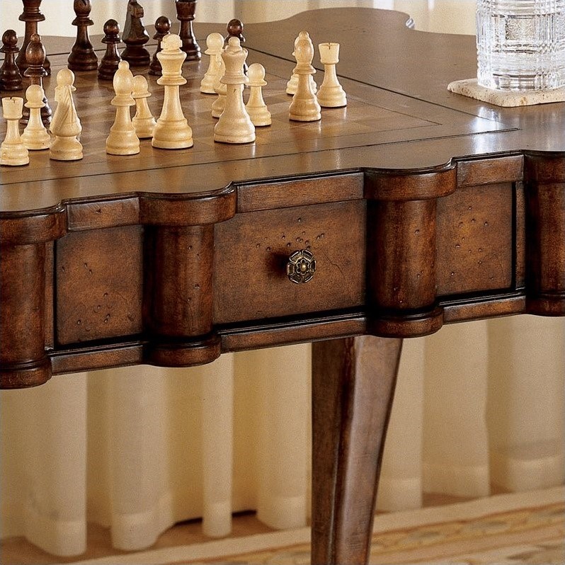 Beaumont Lane Wood Game Table in Burnt Wine