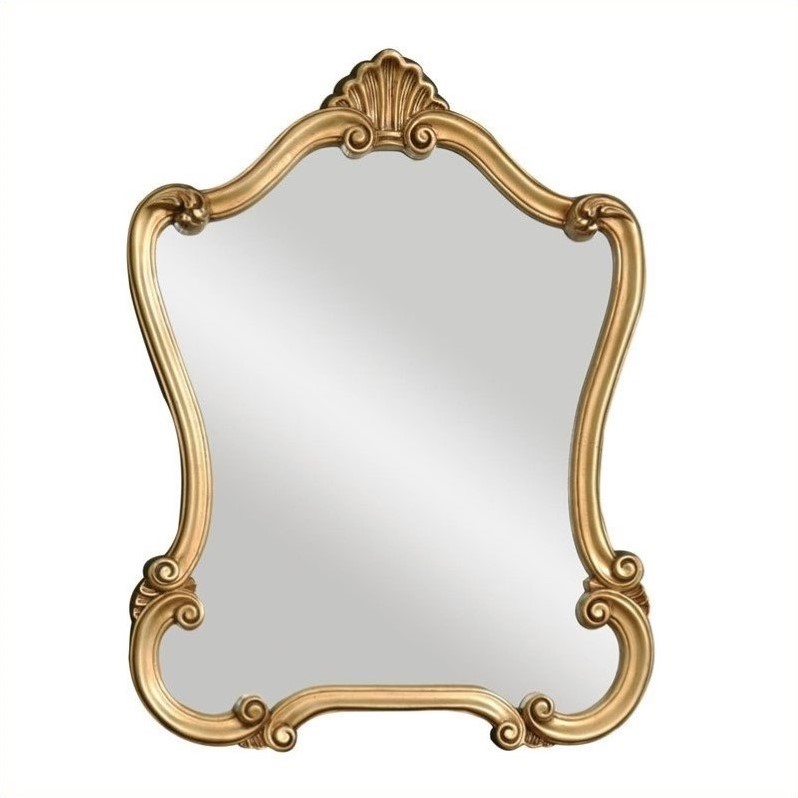 Beaumont Lane Lightly Distressed Gold Leaf Mirror Bl 441888 Beaumont Lane Lightly Distressed Gold Leaf Mirror