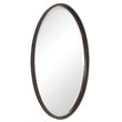Beaumont Lane Beaded Metal Oval Wall Mirror in Light Distressed Bronze