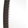 Beaumont Lane Beaded Metal Oval Wall Mirror in Light Distressed Bronze