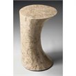 Beaumont Lane Oval Fossil Stone Side Table in Heritage Finish
