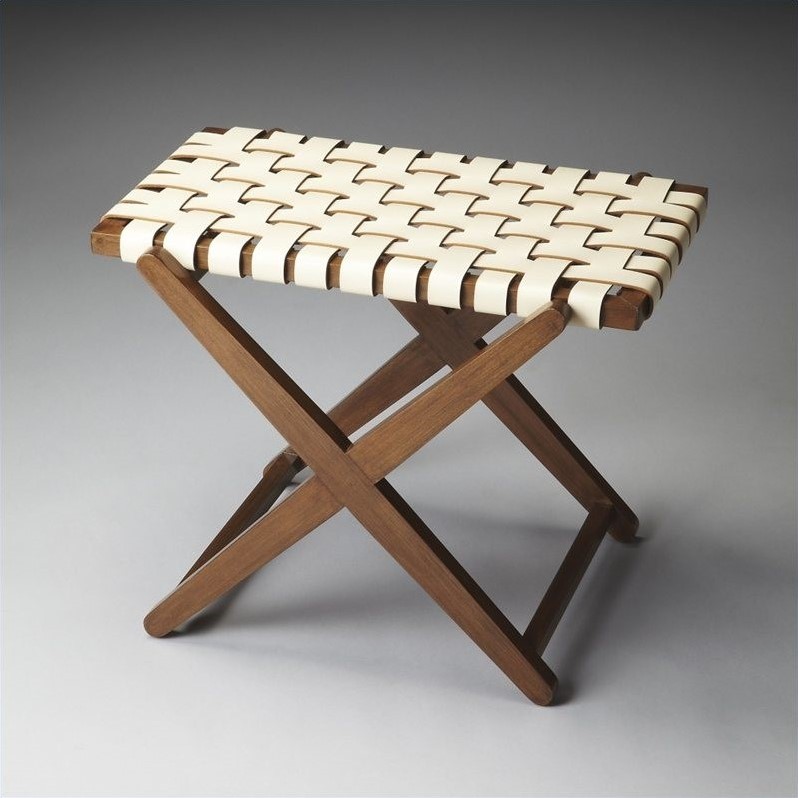 Beaumont Lane Birch Wood White Luggage Rack 24