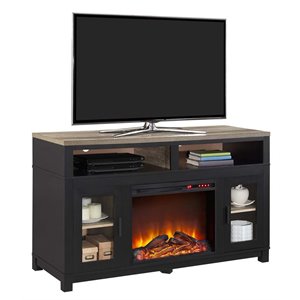 beaumont lane electric fireplace tv stand in black