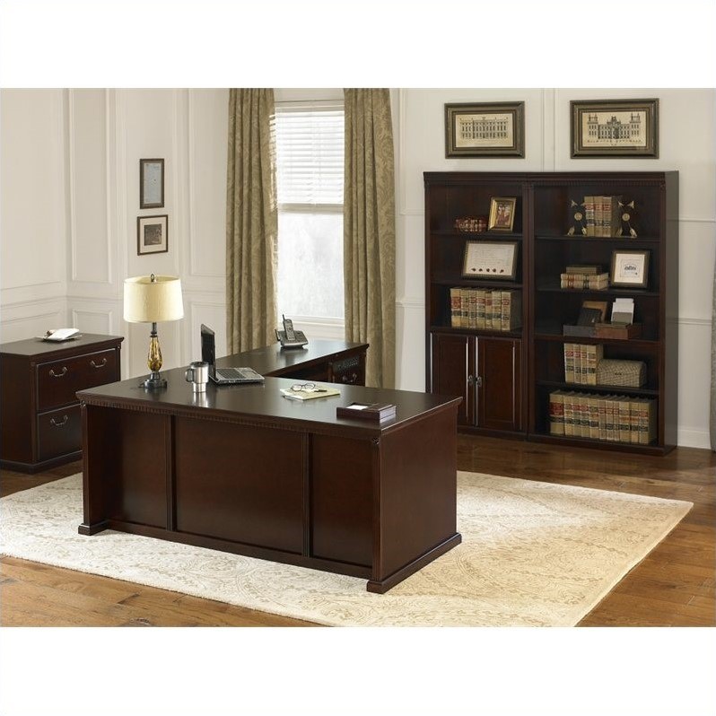 Beaumont Lane Transitional Wood Cabinet Office Storage File in Cherry