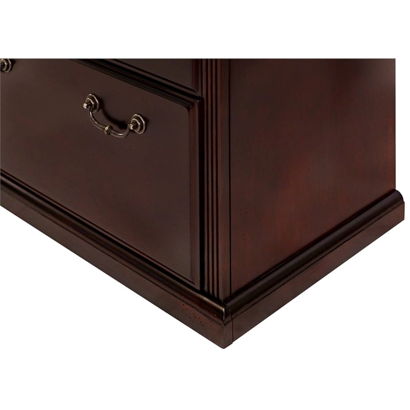 Beaumont Lane Transitional Wood Cabinet Office Storage File in Cherry