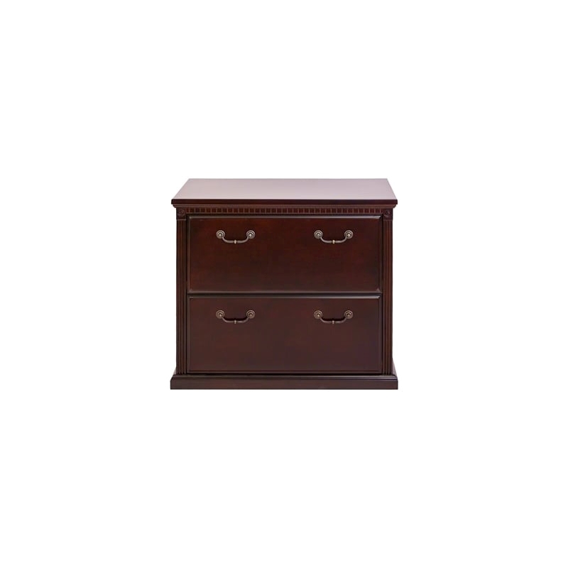 Beaumont Lane Transitional Wood Cabinet Office Storage File in Cherry