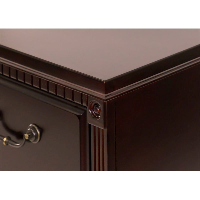 Beaumont Lane Transitional Wood Cabinet Office Storage File in Cherry