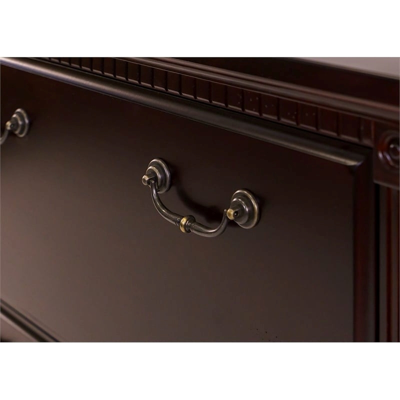 Beaumont Lane Transitional Wood Cabinet Office Storage File in Cherry