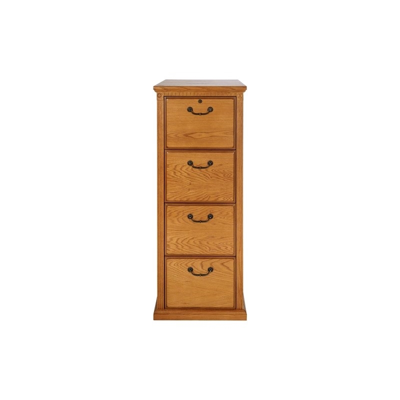Beaumont Lane 4 Drawer Vertical File Cabinet in Distressed Wheat