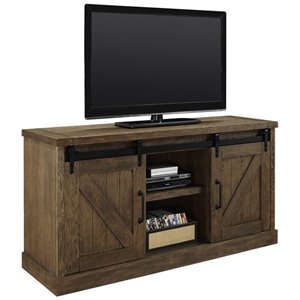 beaumont lane wood tv stand in weathered oak