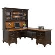 Beaumont Lane Traditional Wood Hutch With Wire Mesh Doors in Black