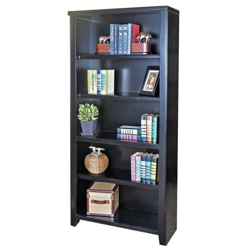 Beaumont Lane 70" Bookcase in Midnight Smoke - BL-421775