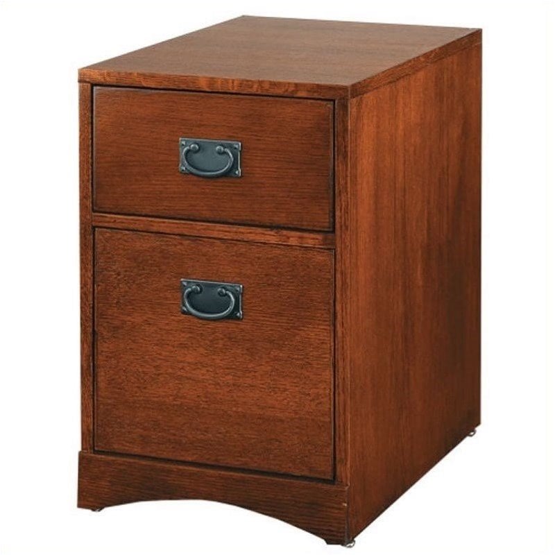 Beaumont Lane 2 Drawer Mobile Vertical Wood File Cabinet In