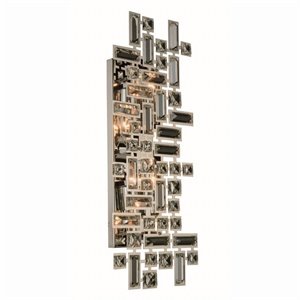 Beaumont Lane 22&quot 4-Light Metal & Crystal Wall Sconce in Chrome