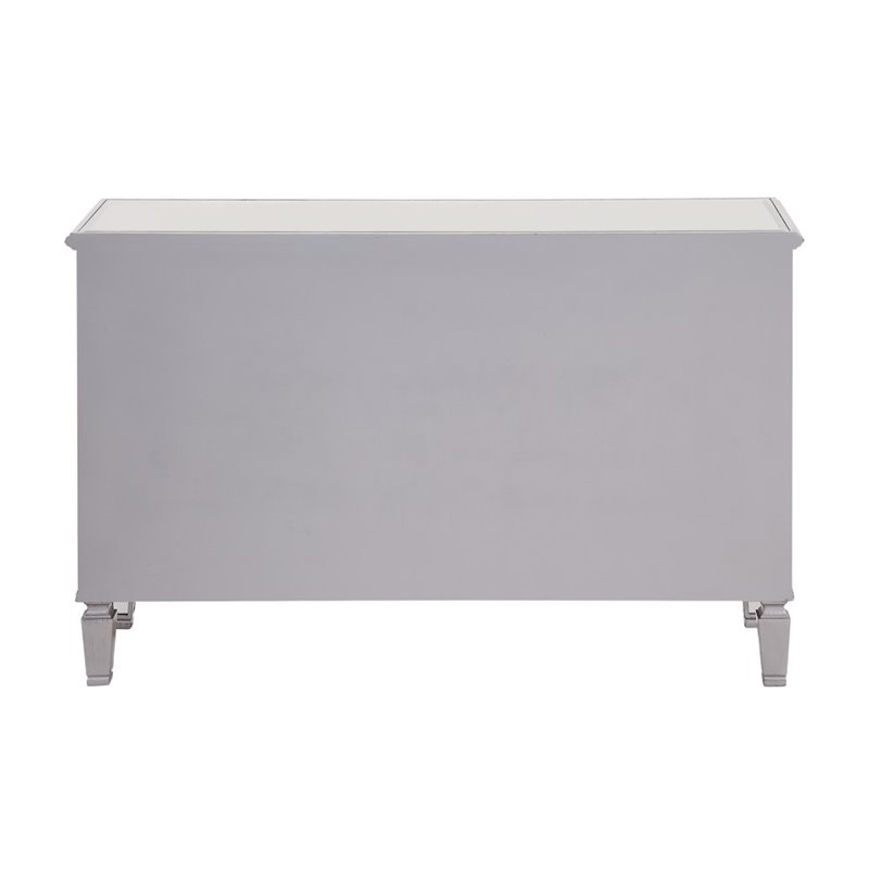 Beaumont Lane 6 Drawers Contemporary Wood/Mirrored Dresser in White