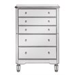 Beaumont Lane Modern 5-Drawer Solid Wood/MDF Chest in Silver