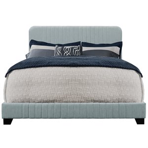 beaumont lane upholstered king panel bed in blue