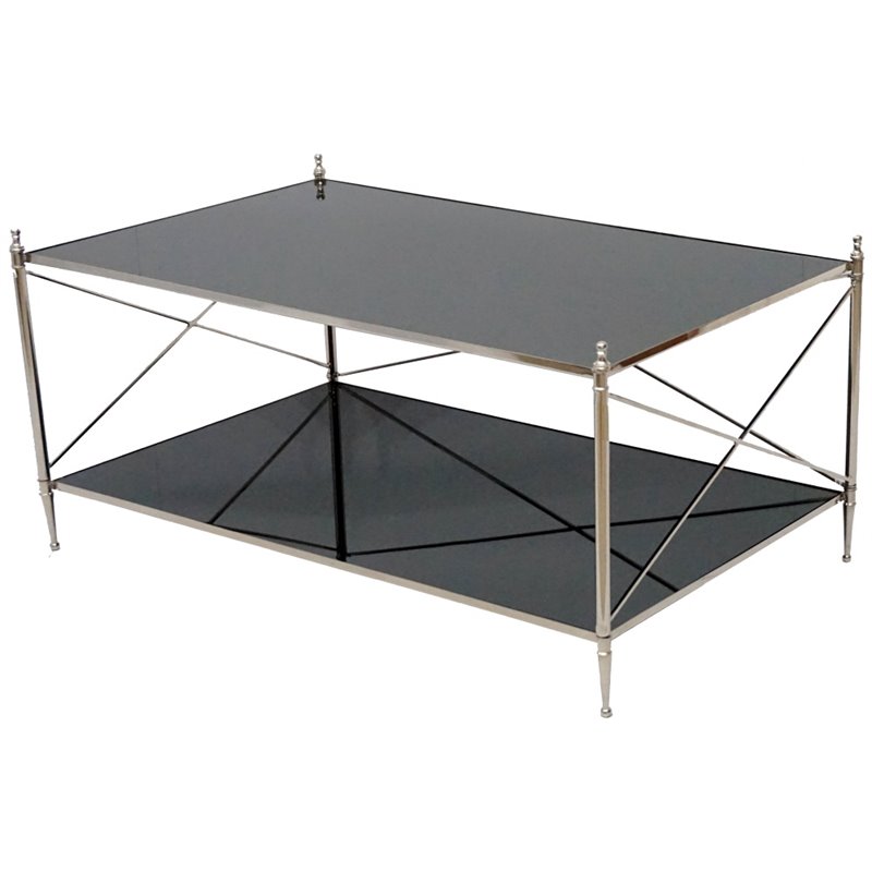 Details About Beaumont Lane Mirrored Coffee Table In Nickel